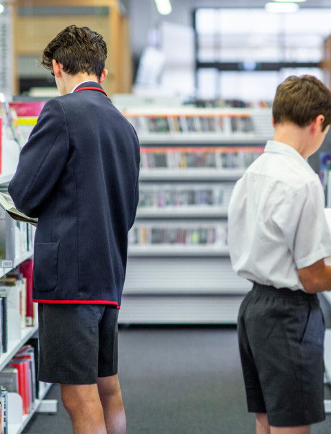 Students browsing through books at Hoppers Crossing Library