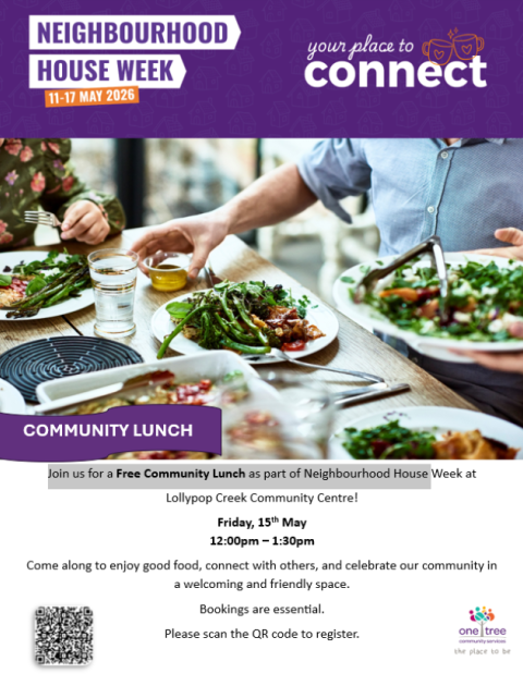 Free Lunch at Lollypop Creek Community Centre