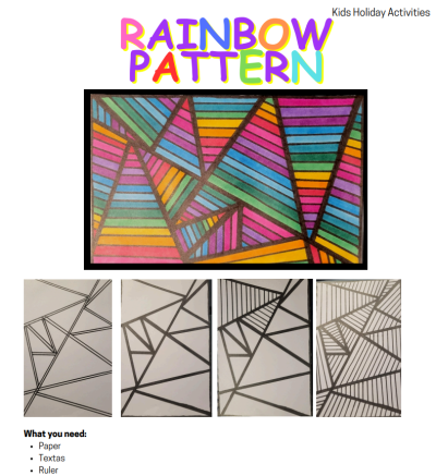 Excerpt of instructions from Rainbow pattern