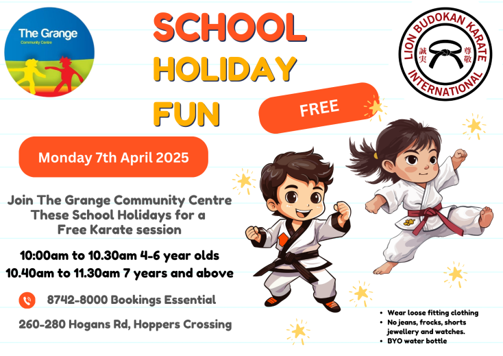 Free School Holiday Karate | Wyndham City