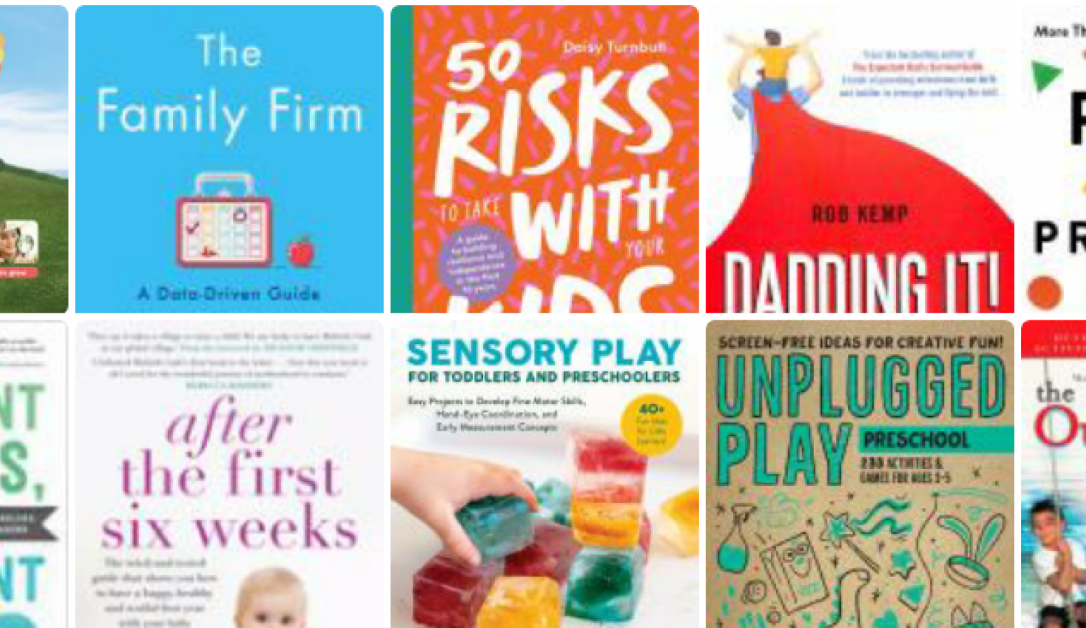 two rows of book covers as from the search result linked