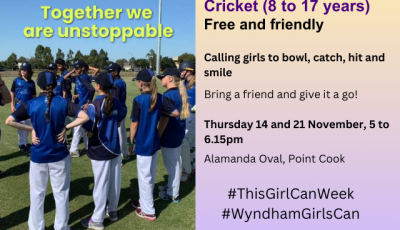 a group of girls in blue tops and white trousers are standing in a circle listening to their coach