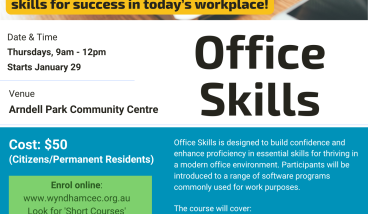 Office Skills course at Arndell Park