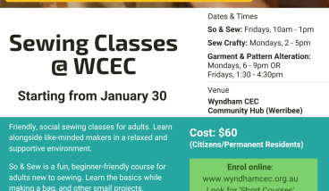 Garment & Pattern Alteration sewing course at Werribee