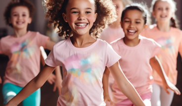 Kids at dance workshop