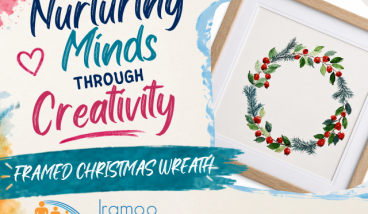 Nurturing Minds Through Creativity - Framed Christmas Wreath