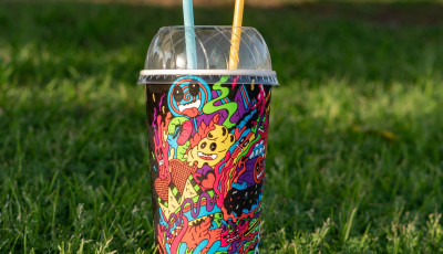 Slurpee cup (paper and plastic)